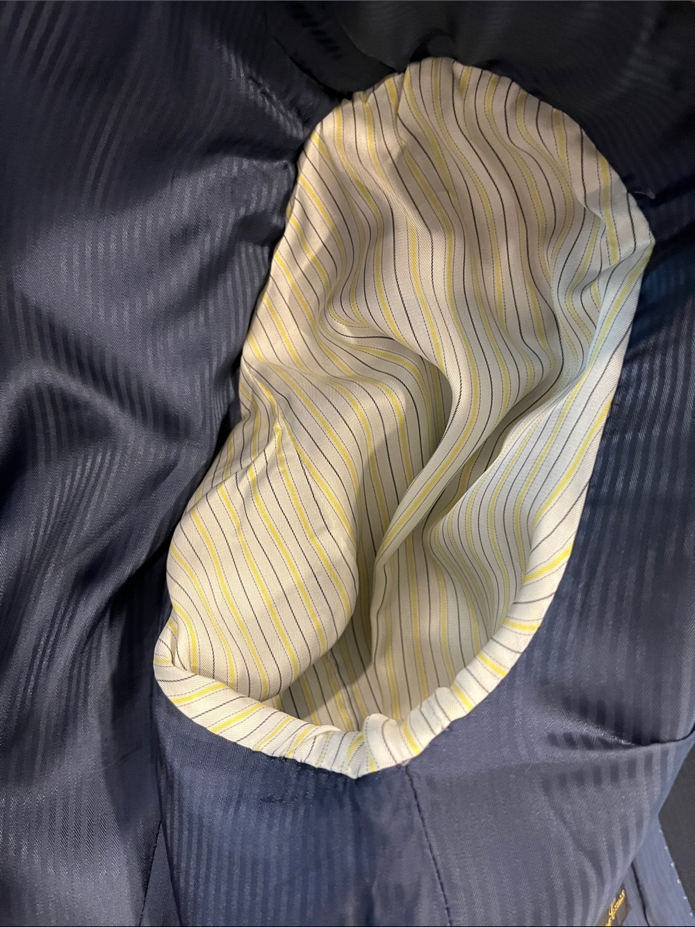 Loro Piana 100% wool fabric Roberto   subtle navy striped 2 button Blazer - Picture 12 of 12